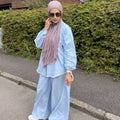 Denim-Blue Cotton Suit