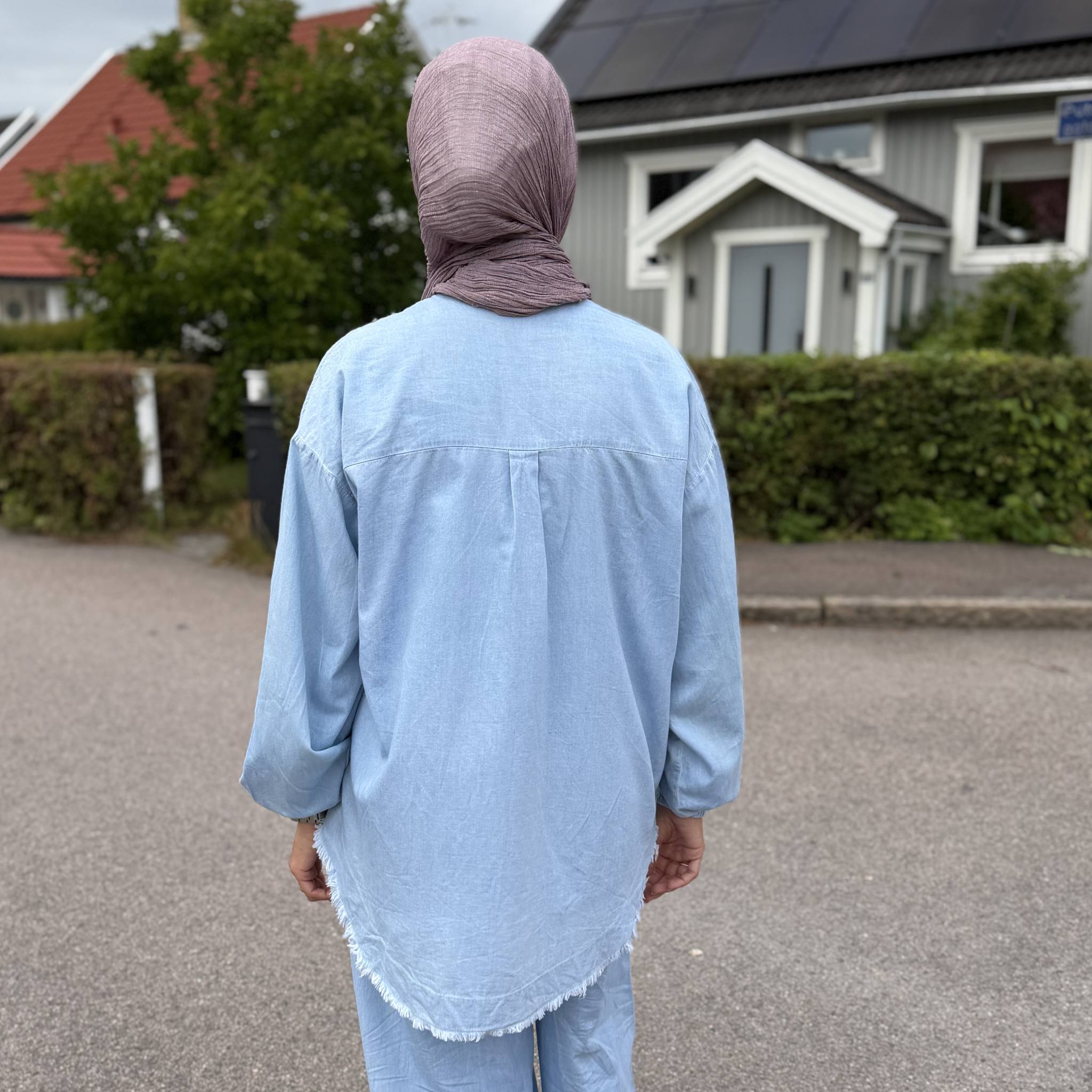 Denim-Blue Cotton Suit